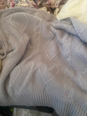 Simply Southern Vraid and fringe sweater